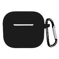 Силіконовий чохол для Apple Airpods 3 | чохол + карабін | 2,5 мм | чорний