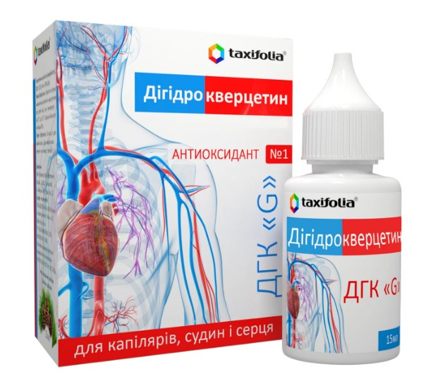 Дигідрокверцетин G - у формі крапель, 1500мг., 15мл.