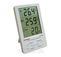 Портативна метеостанція гігрометр — термометр — годинник будильник із виносним датчиком KT-905
