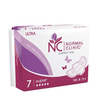 Гигиенические прокладки Normal Clinic Comfort Ultra Super silk&dry 7 шт, фото 2