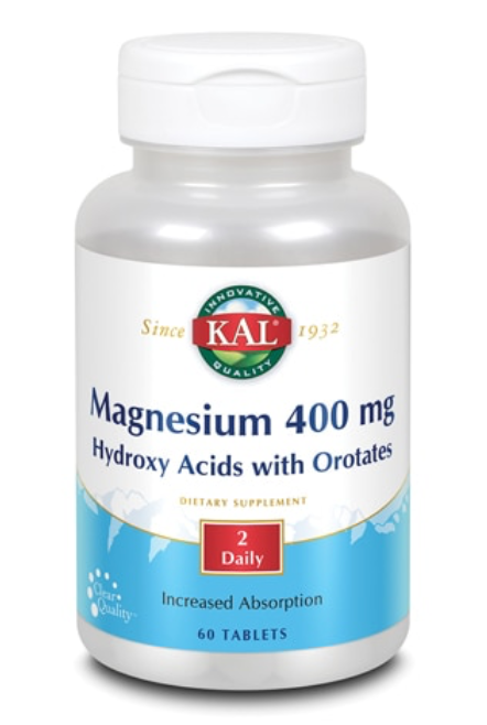 Магній, Magnesium, KAL, 400 мг, 60 таблеток