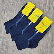 Шкарпетки дитячі високі весна/осінь р.18 спорт смужка сині modo socks 30033739, фото 3