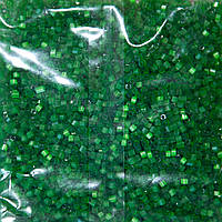 Бісер Чеський Preciosa рубка 10/0 55041 сатинова, зелена, 50 гр