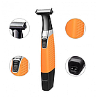 Бритва тример з 4-ма насадками KM 1910 / Електробритва професійна / Бездротовий тример чоловічий, фото 7