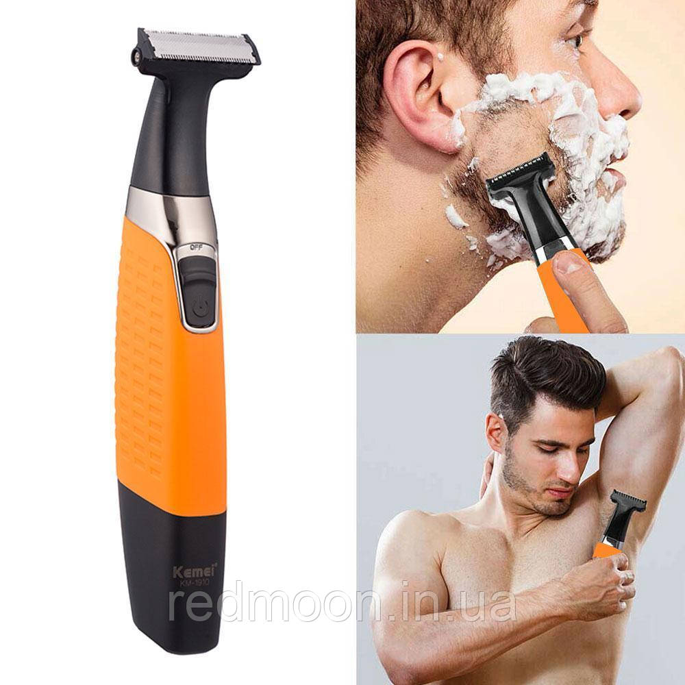 Бритва тример з 4-ма насадками KM 1910 / Електробритва професійна / Бездротовий тример чоловічий, фото 1