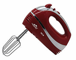 Міксер ручний Monte MT-2000 Red, 350 Вт, для збивання і замішування тіста
