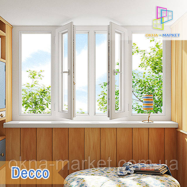 Металопластикова лоджія з чотирьох частин Decco ціни від ™ Вікна Маркет Металопластикова лоджія з чотирьох частин Decco ціна від ™ Вікна Маркет
