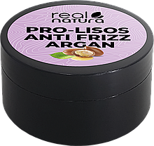Пробник Маска Real Natura PRO-LISOS ANTI FRIZZ ARGAN для блиску і гладкості волосся 50 мл