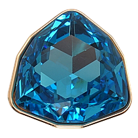 Кольцо Xuping Позолота 18K с кристаллами Swarovski "Кристалл Blue Zircon 26х26мм " р.18-19