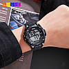 Чоловічий спортивний наручний годинник Skmei 1756 водонепроникний 10 АТМ (Чорний), фото 7