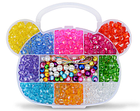 Детский набор для творчества Beads Set Бусины бисер кристаллы в форме мишки (06/01)