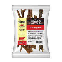 Ласощі для собак М'ясна жила 80 г HOME For DOG FOOD