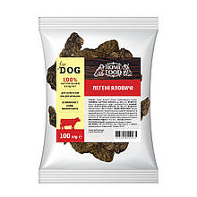 Ласощі для собак Легені яловичі 80 г For DOG HOME FOOD