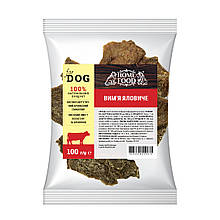 Ласощі для собак Вим'я яловиче 80 г HOME For DOG FOOD Підійде для заохочення під час дресирування