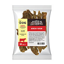 Ласощі для собак М'ясні чіпси 40 г HOME For DOG FOOD Виготовлені за технологією інфрачервоної сушки
