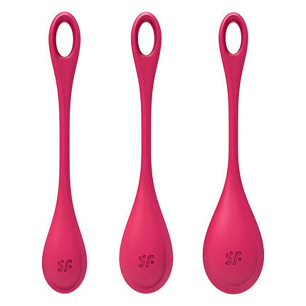 Набір йоні намистин Satisfyer Yoni Power 1 Red, 3 шт., фото 1