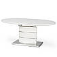 Обідній розсувний овальний стіл Halmar Aspen 140-180х90 см білий для вітальні на одній ніжці, фото 3