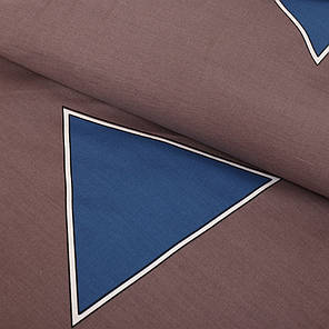 Тканини компаньйони 220 см для постільної білизни Сатин 100% бавовна (A+B) — (60 м + 60 м) геометричний принт карта та трикутники, фото 2