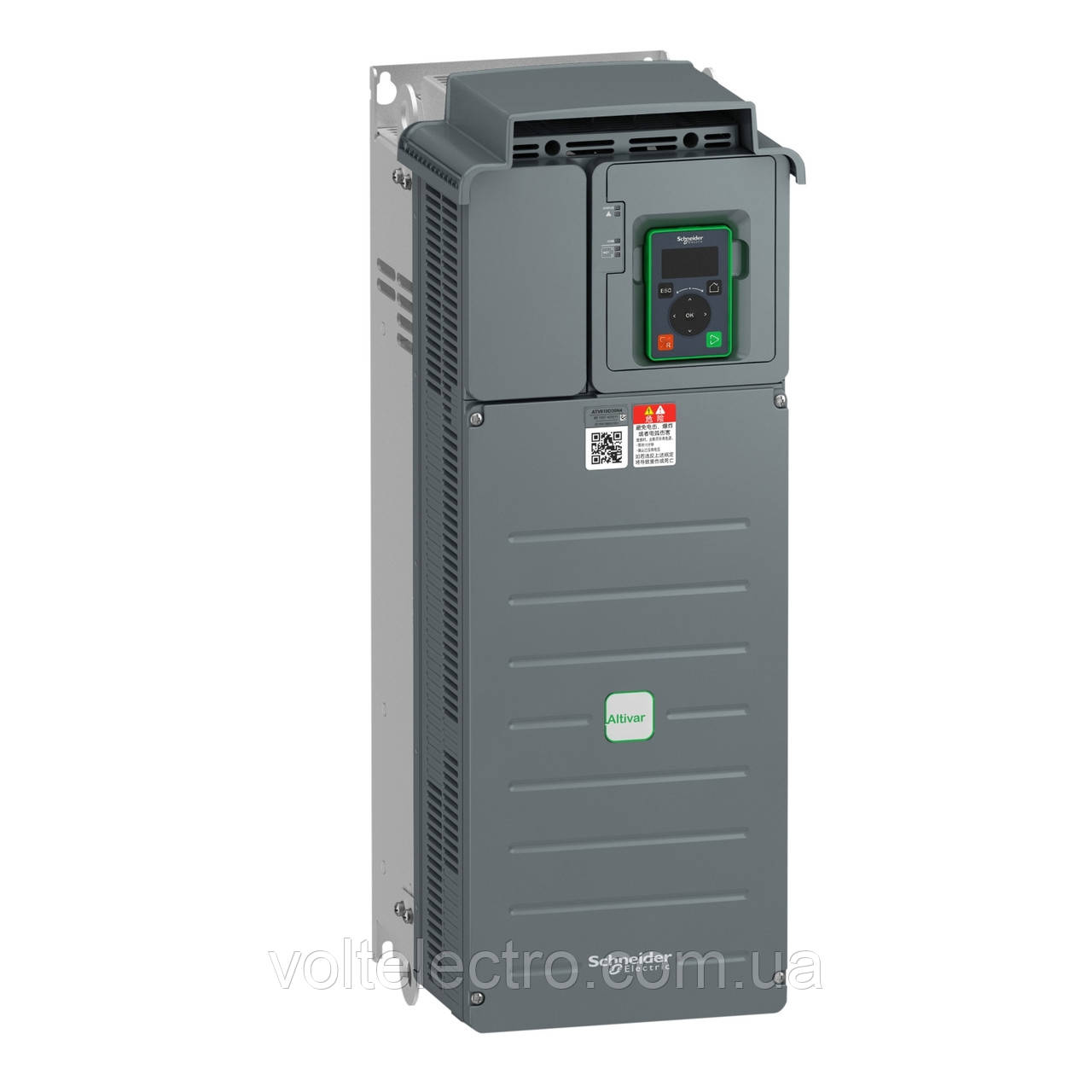 Перетворювач частоти ATV610 45 кВт, 88 А, 380 В, IP20, з панеллю керування, фото 1