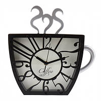 Настінний кухонний годинник чашка кави 28 см
