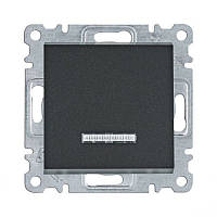 Выключатель проходной с подсветкой чёрный Lumina-2 Hager WL0223 WL0223 Выключатель проходной с подсветкой чёрный Lumina-2 Hager WL0223