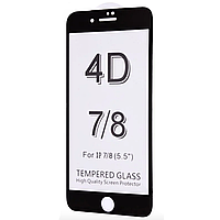 Защитное стекло для смартфона Glass Screen Protector for iPhone 7/8 Plus, 4D, Black