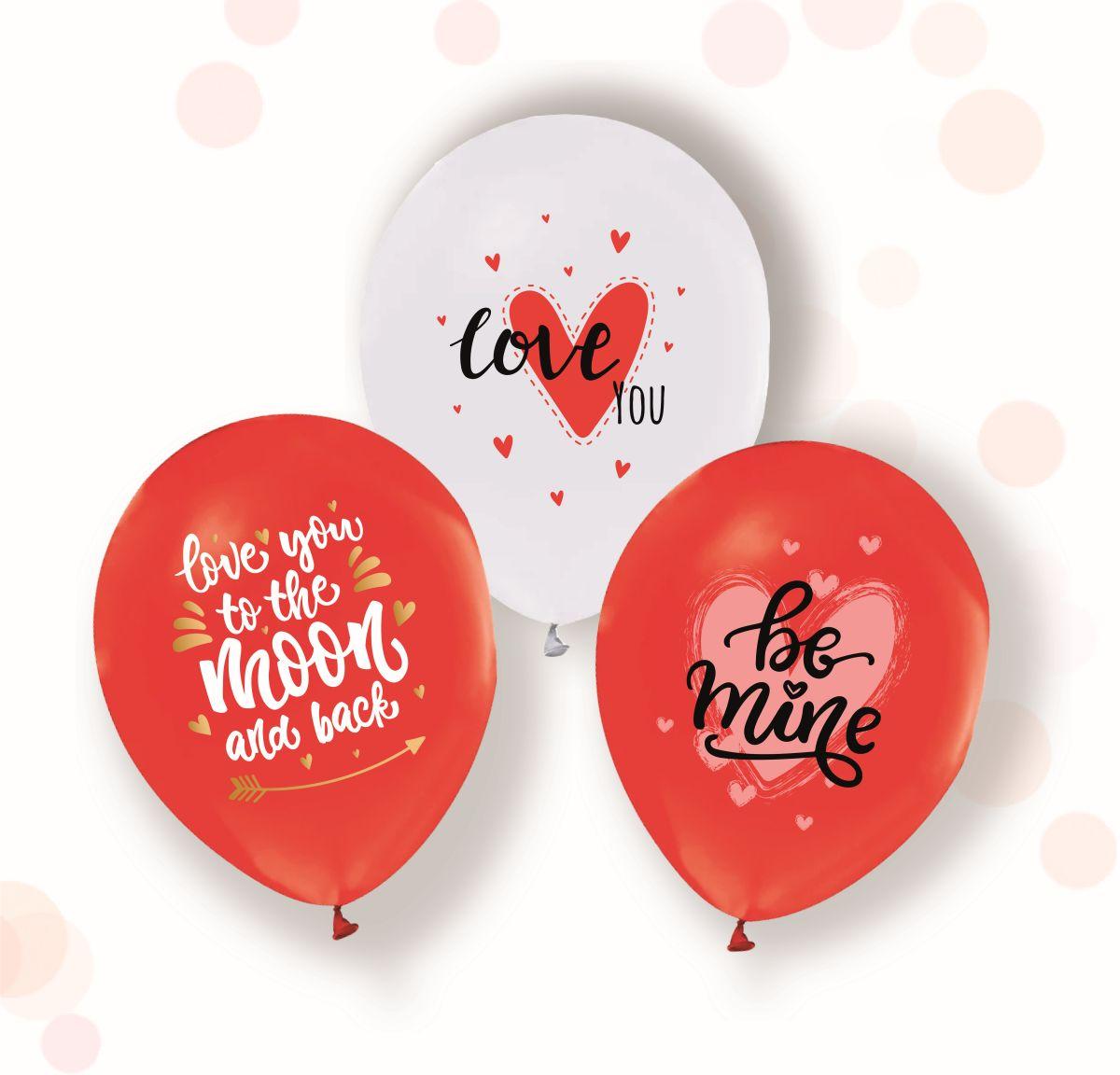 Латексні повітряні кульки 12" (30см.) "Be Mine" асорті  ТМ "Твоя Забава"  50шт.
