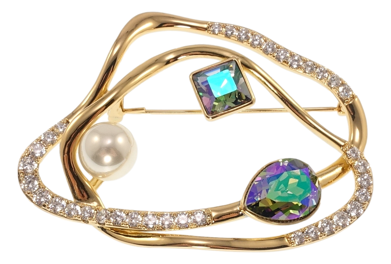 Брошка Xuping колір 18K з кристалами Swarovski "Кристал Erinite Shimmer"