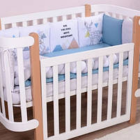 Постільний комплект з бортиками Baby Veres Scandi blue 6 одиниць, фото 2