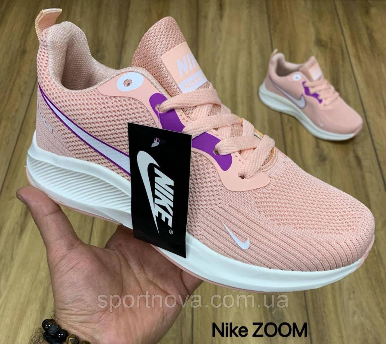Купить Женские кроссовки Nike Zoom текстильные ткань/сетка розовые р 36 ...