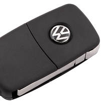 Наклейка на ключ VW (Фольсваген) Чорна 14 мм, фото 3