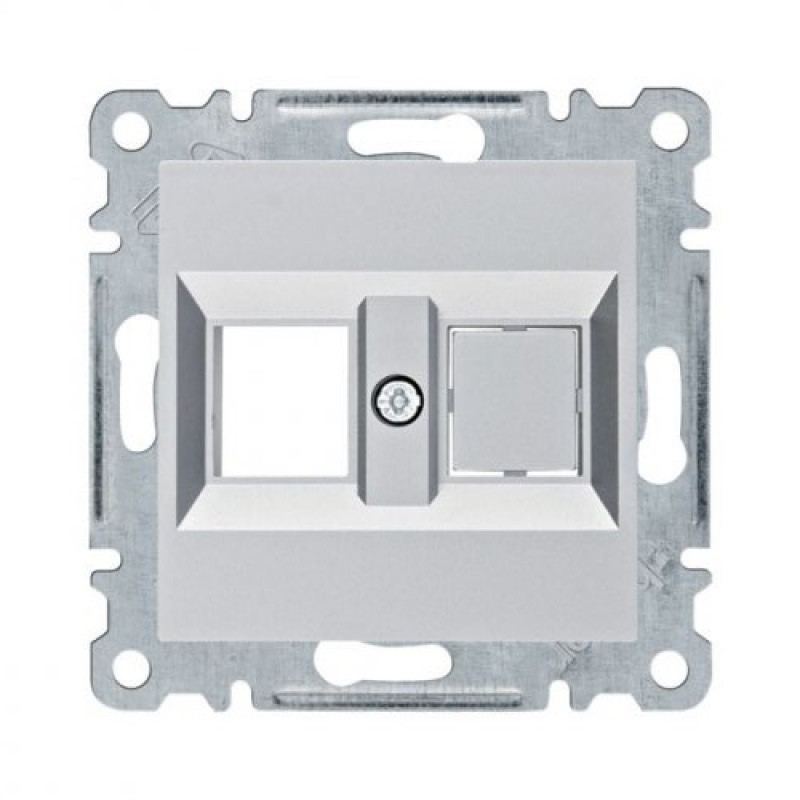 Корпус для механізму комп'ютерної розетки срібло Lumina WL2322 Hager