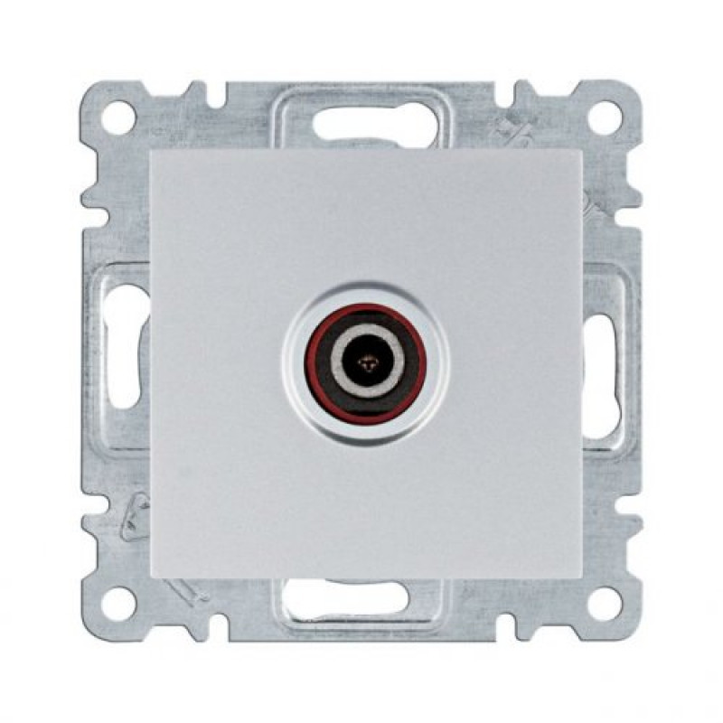 Розетка ТВ срібляста Lumina Hager WL3212