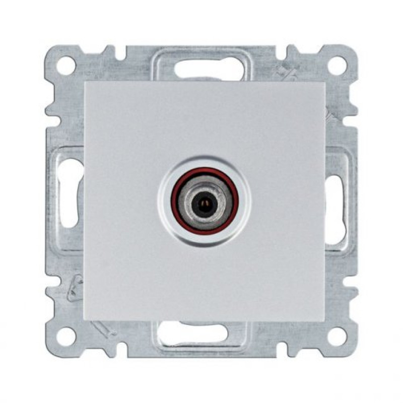 Спутнікова розетка SAT срібляста Lumina Hager WL3232