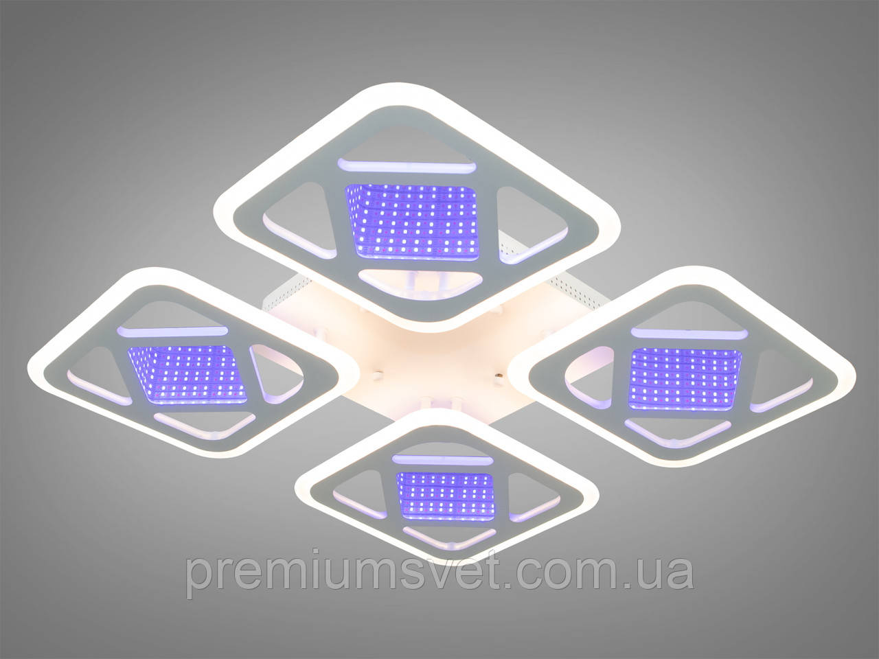 Стельова LED-люстра з 3d-ефектом, 100W 20026/4 WH, фото 1