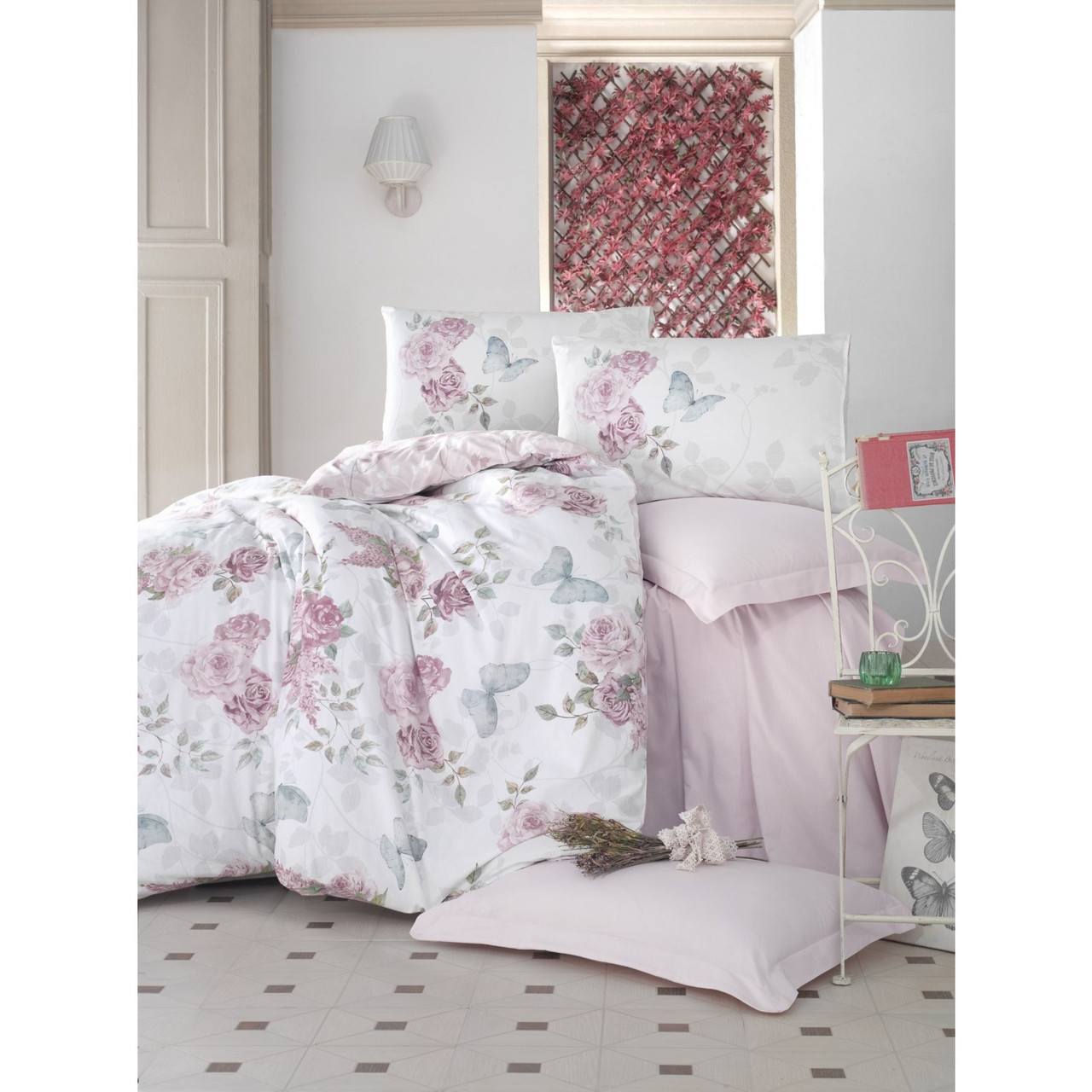 Комплект постільної білизни Cotton Box Rosella Pink 200х220