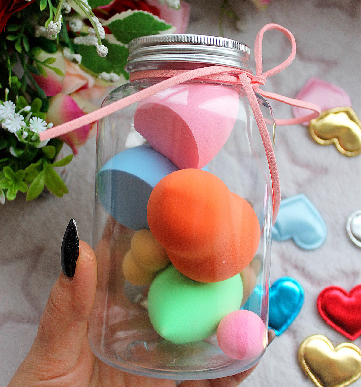 Набір спонжей Beauty Blender mix у пластиковій баночці