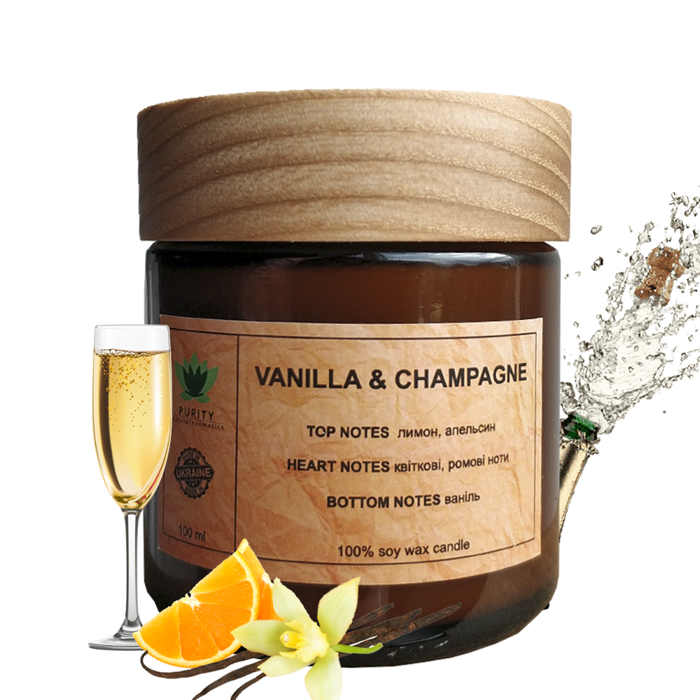 Аромасвічка Purity Vanilla&Shampagne 100 грам