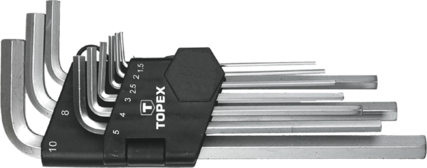 Ключі шестигранні Topex 1.5-10 мм, набір 9 шт.*1 уп.
