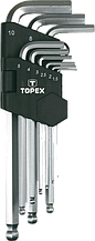 Ключі шестигранні (набір шестигранників) Topex 1.5-10 мм 9 шт.