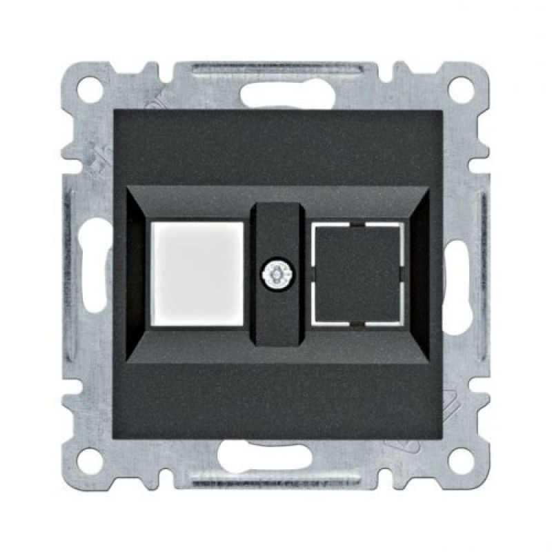 Корпус для механізму комп'ютерної розетки чорний Lumina WL2323 Hager