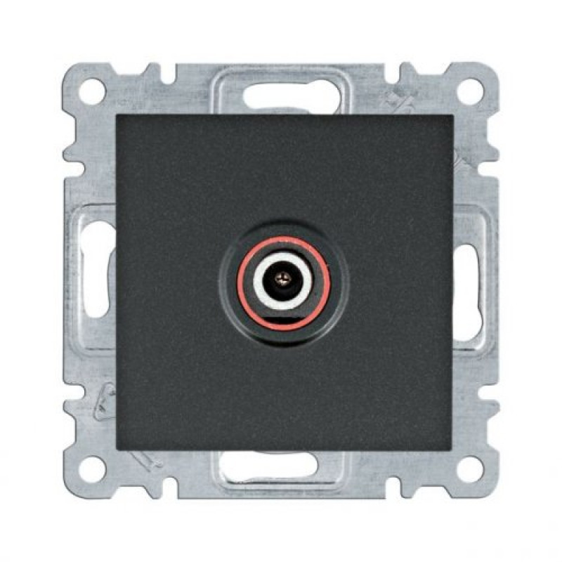Розетка ТВ чорна Lumina Hager WL3213