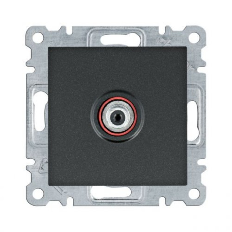 Спутнікова розетка SAT чорна Lumina Hager WL3233