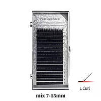 Ресницы Нагараку изгиб C 0,07 Микс Длин (7-15)