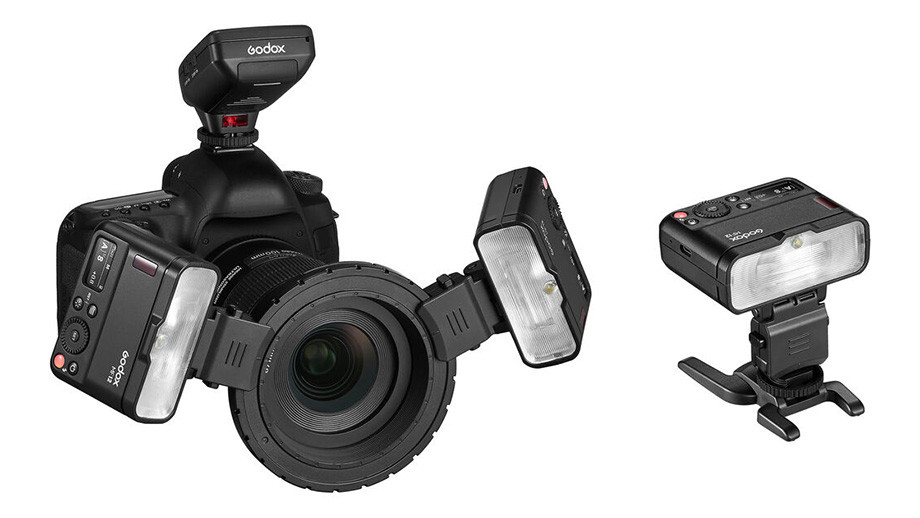 Комплект макроприспалах Godox MF12-K2 і передавача Godox XPro для макрознімання Nikon