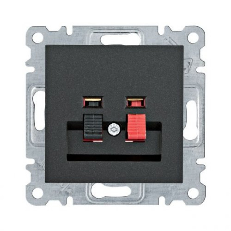 Розетка аудіо чорна Lumina Hager WL3313