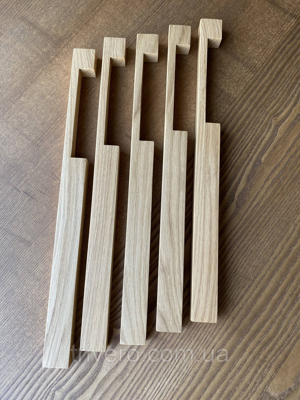Довгі меблеві дерев'яні  ручки планки ( Скоба ) ЯСЕН