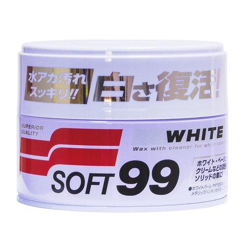 Твердий віск для білих та світлих авто Soft 99 New White Soft Wax 300гр