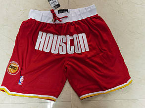 Чоловічі червоні шорти Х'юстон Рокетс баскетбольні Just Don Houston Rockets NBA