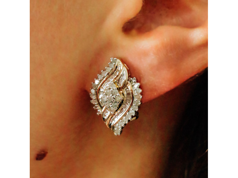 Серебряные серьги клипсы с белым топазом, цена 4300 грн — Prom.ua (ID ...